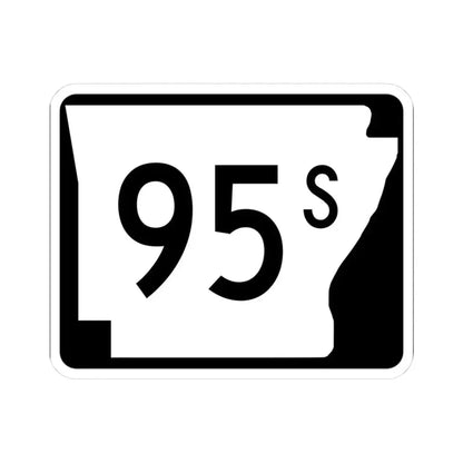 Arkansas 95S (Arkansas) (Road Sign) STICKER Vinyl Kiss-Cut Decal 3 Inch White - The Sticker Space