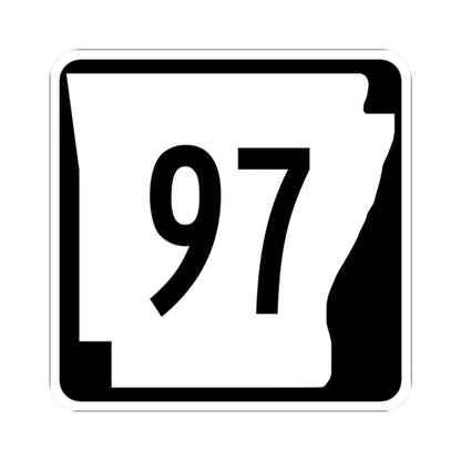 Arkansas 97 (Arkansas) (Road Sign) STICKER Vinyl Kiss-Cut Decal 2 Inch White - The Sticker Space
