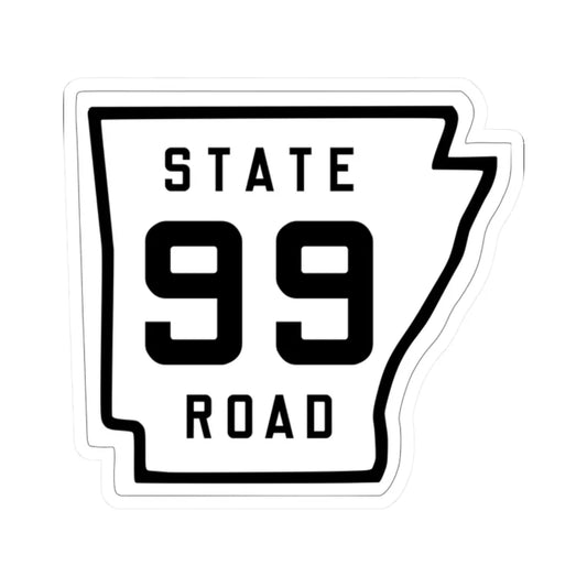 Arkansas 99 1926 (Arkansas) (Road Sign) STICKER Vinyl Kiss-Cut Decal 2 Inch White - The Sticker Space