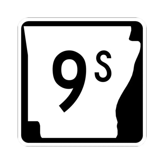 Arkansas 9S (Arkansas) (Road Sign) STICKER Vinyl Kiss-Cut Decal 2 Inch White - The Sticker Space