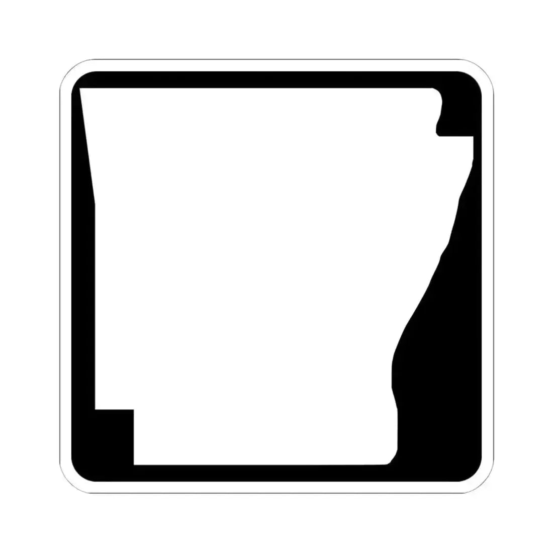 Arkansas blank (Arkansas) (Road Sign) STICKER Vinyl Kiss-Cut Decal 6 Inch White - The Sticker Space