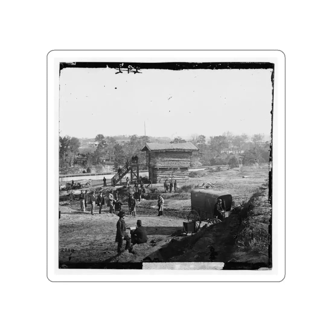 Arlington Heights, Va.  Blockhouse Near Aqueduct Bridge (U.S. Civil War) STICKER Vinyl Die-Cut Decal White Die-Cut 6 Inch - The Sticker Space