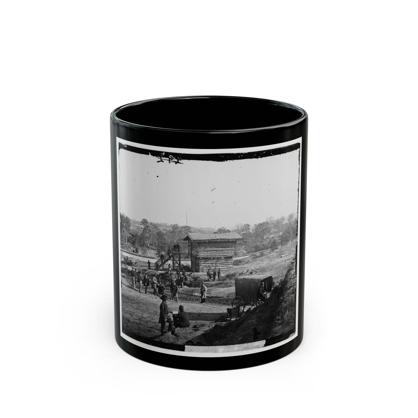 Arlington Heights, Va.  Blockhouse Near Aqueduct Bridge (U.S. Civil War) Black Coffee Mug