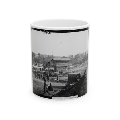 Arlington Heights, Va.  Blockhouse Near Aqueduct Bridge (U.S. Civil War) White Coffee Mug