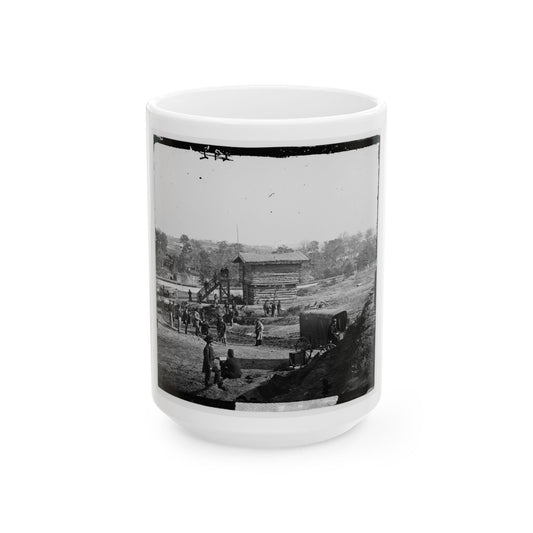 Arlington Heights, Va.  Blockhouse Near Aqueduct Bridge (U.S. Civil War) White Coffee Mug