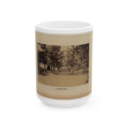 Arlington House, Barns And Soldiers' Barracks, June 29, 1864 (U.S. Civil War) White Coffee Mug-15oz-The Sticker Space