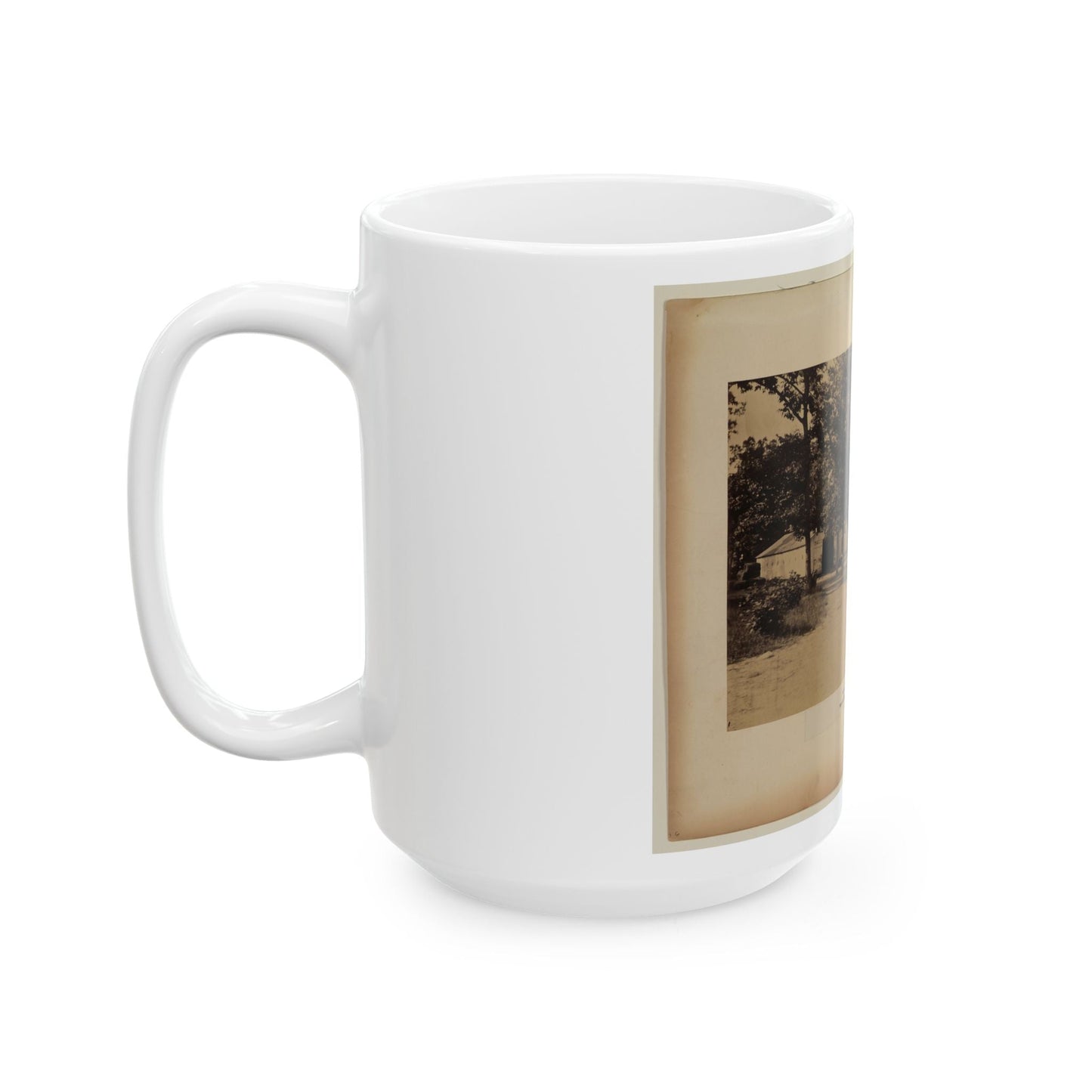 Arlington House, Barns And Soldiers' Barracks, June 29, 1864 (U.S. Civil War) White Coffee Mug-The Sticker Space