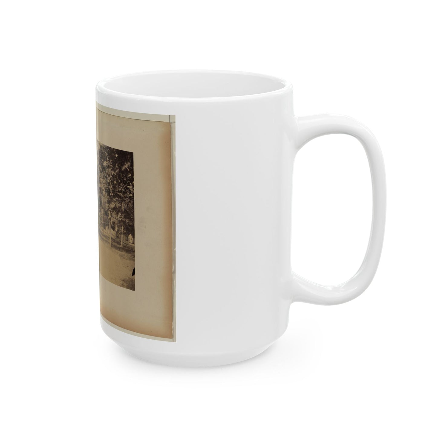 Arlington House, Barns And Soldiers' Barracks, June 29, 1864 (U.S. Civil War) White Coffee Mug-The Sticker Space