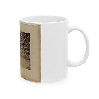 Arlington House, Barns And Soldiers' Barracks, June 29, 1864 (U.S. Civil War) White Coffee Mug-The Sticker Space