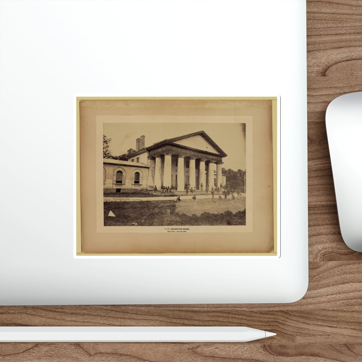 Arlington House, East Front, June 28, 1864 (U.S. Civil War) STICKER Vinyl Die-Cut Decal-The Sticker Space