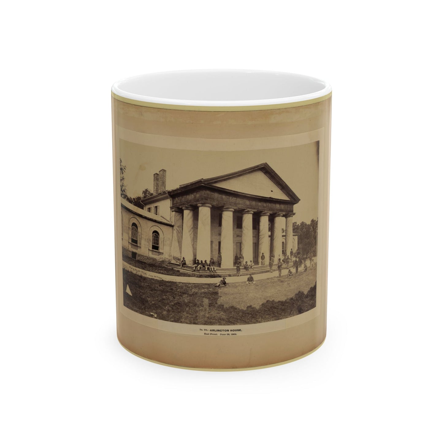 Arlington House, East Front, June 28, 1864 (U.S. Civil War) White Coffee Mug