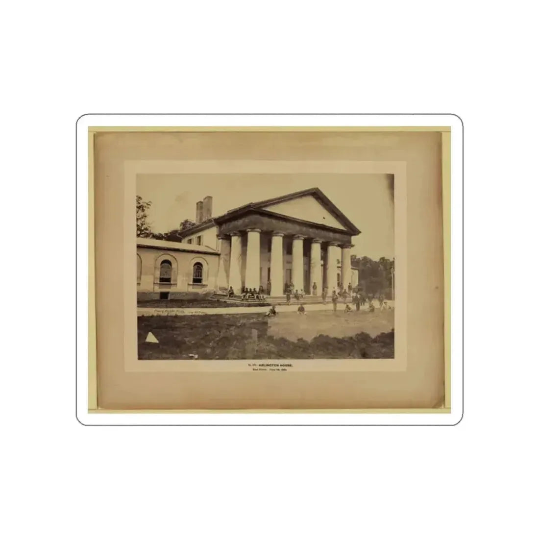 Arlington House, East Front, June 28, 1864 (U.S. Civil War) STICKER Vinyl Die-Cut Decal - The Sticker Space