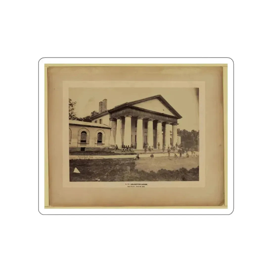 Arlington House, East Front, June 28, 1864 (U.S. Civil War) STICKER Vinyl Die-Cut Decal White Die-Cut 2 Inch - The Sticker Space
