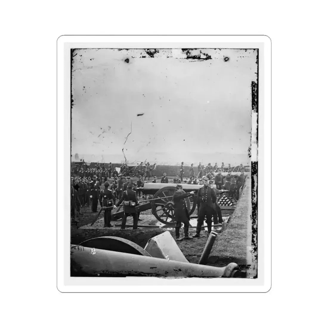 Arlington, Va. Guns and Gun-Crews of Fort Richardson (U.S. Civil War) STICKER Vinyl Kiss-Cut Decal 6 Inch White - The Sticker Space