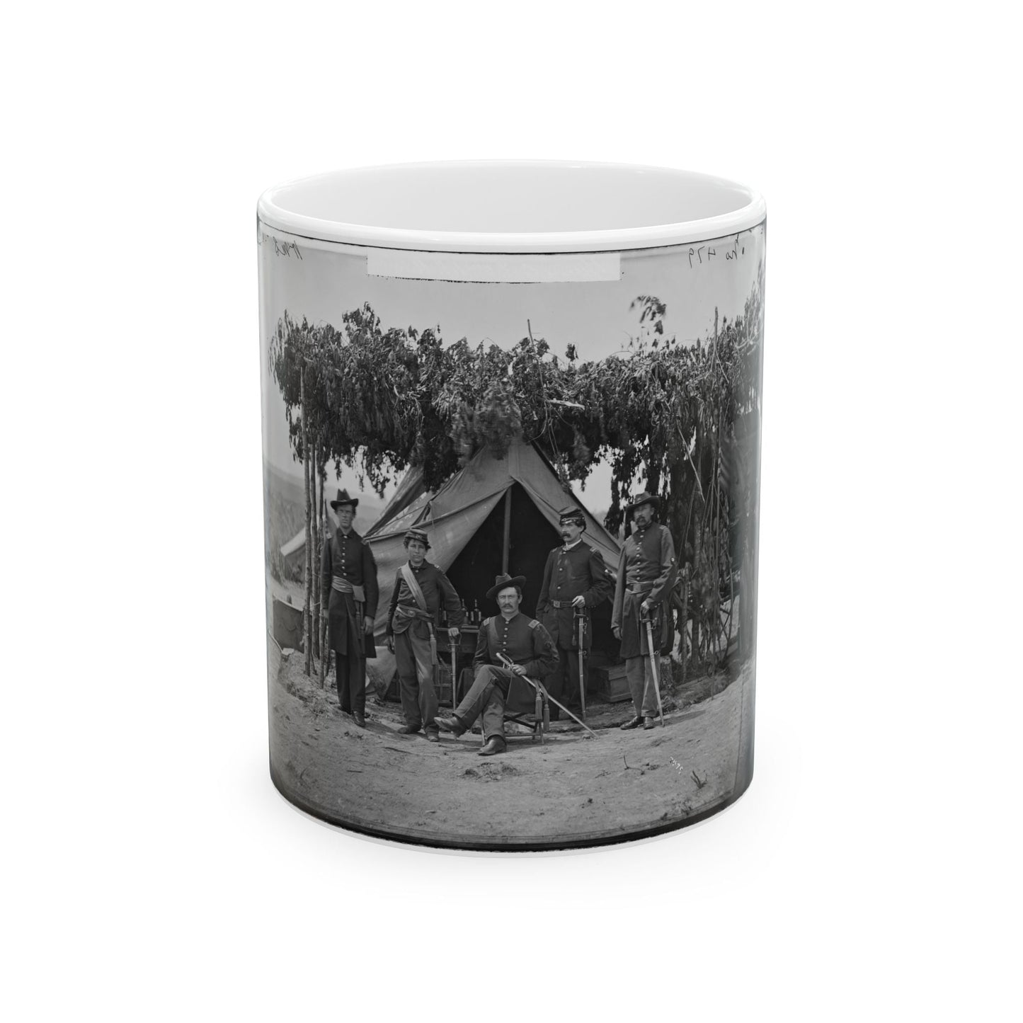 Arlington, Va. Officers Of Company F, 2d New York Artillery At Fort C.F. Smith (U.S. Civil War) White Coffee Mug