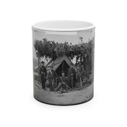 Arlington, Va. Officers Of Company F, 2d New York Artillery At Fort C.F. Smith (U.S. Civil War) White Coffee Mug