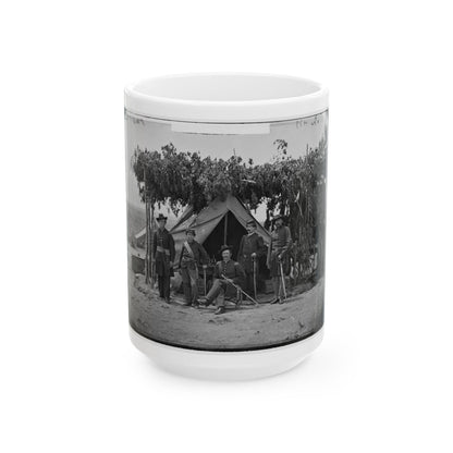 Arlington, Va. Officers Of Company F, 2d New York Artillery At Fort C.F. Smith (U.S. Civil War) White Coffee Mug