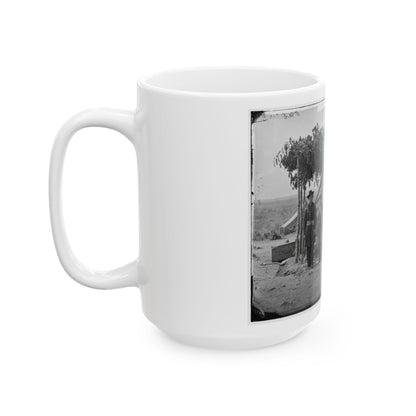 Arlington, Va. Officers Of Company F, 2d New York Artillery At Fort C.F. Smith (U.S. Civil War) White Coffee Mug