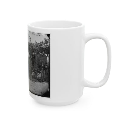 Arlington, Va. Officers Of Company F, 2d New York Artillery At Fort C.F. Smith (U.S. Civil War) White Coffee Mug