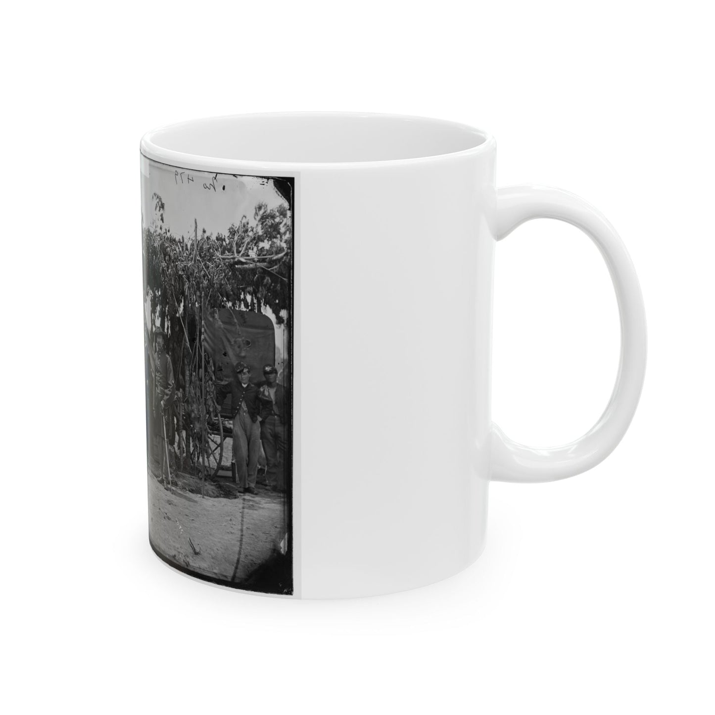 Arlington, Va. Officers Of Company F, 2d New York Artillery At Fort C.F. Smith (U.S. Civil War) White Coffee Mug