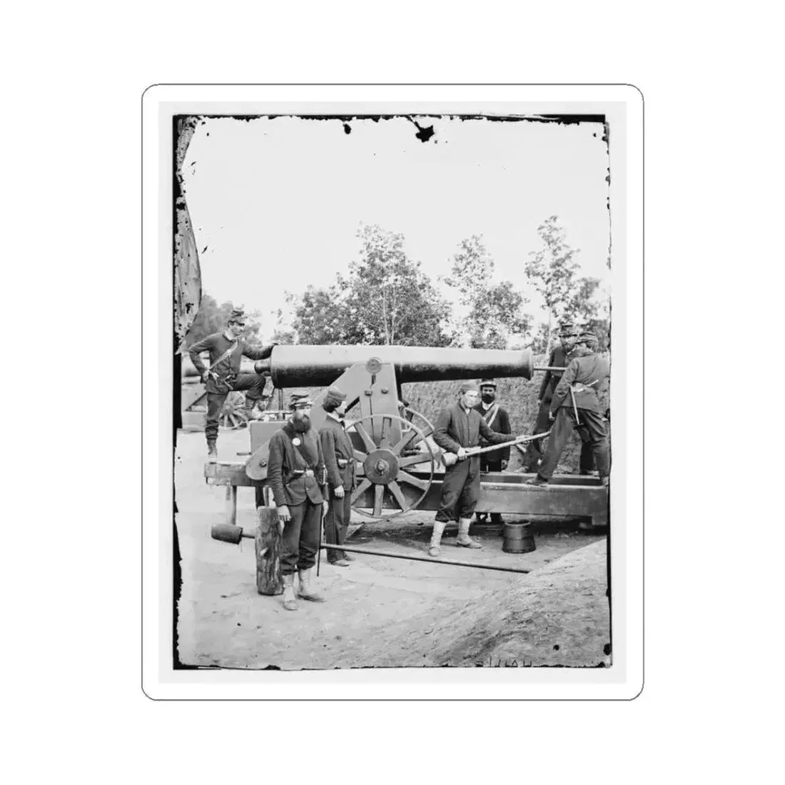 Arlington, Virginia. Big Gun at Fort Woodbury (U.S. Civil War) STICKER Vinyl Kiss-Cut Decal 3 Inch White - The Sticker Space