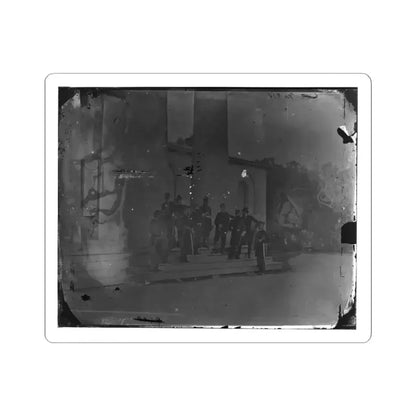 Arlington, Virginia. Gen. Samuel P. Heintzleman and Staff on Portico of Arlington House (U.S. Civil War) STICKER Vinyl Kiss-Cut Decal 3 Inch White - The Sticker Space