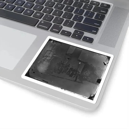 Arlington, Virginia. Gen. Samuel P. Heintzleman and Staff on Portico of Arlington House (U.S. Civil War) STICKER Vinyl Kiss-Cut Decal - The Sticker Space