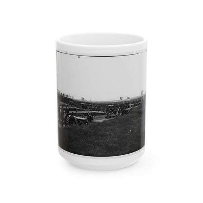 Arlington, Virginia. Batteries In Fort No. 2 Fort Whipple (U.S. Civil War) White Coffee Mug-15oz-The Sticker Space