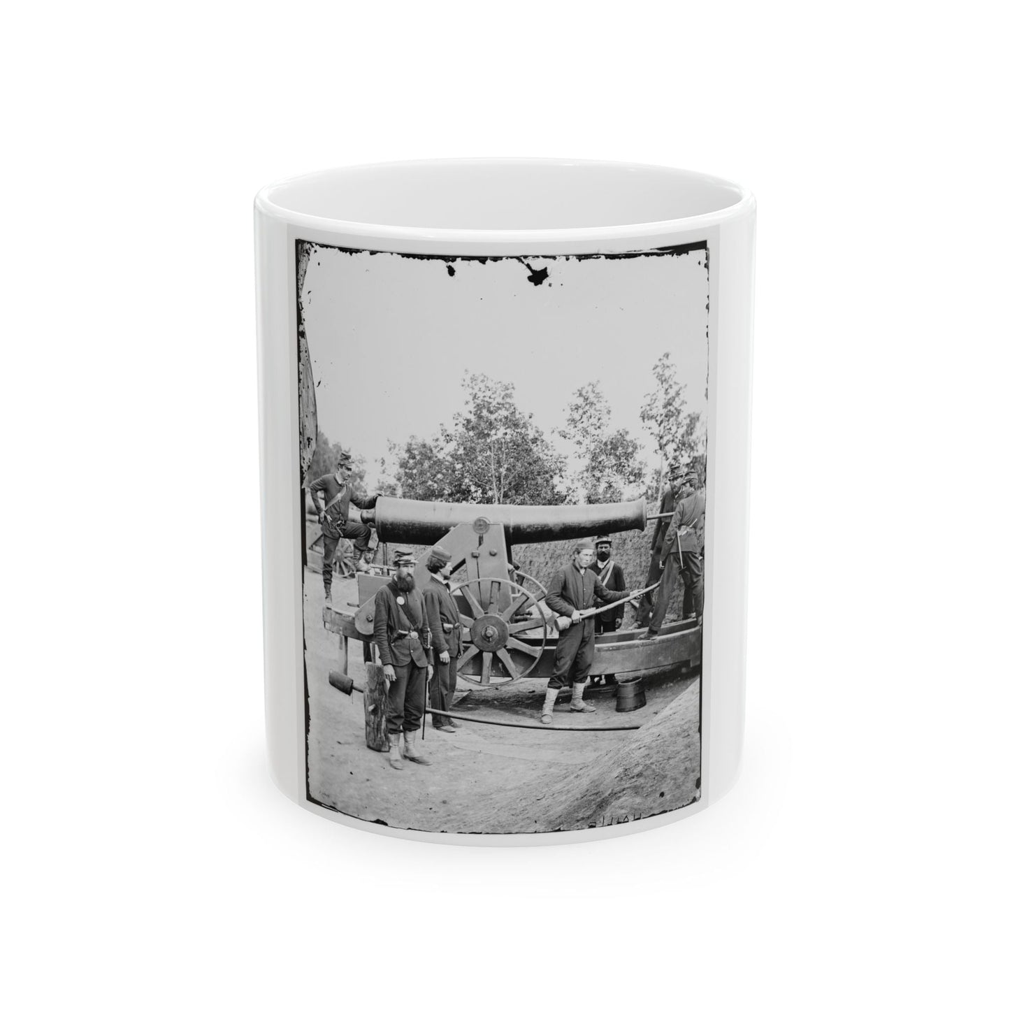 Arlington, Virginia. Big Gun At Fort Woodbury (U.S. Civil War) White Coffee Mug