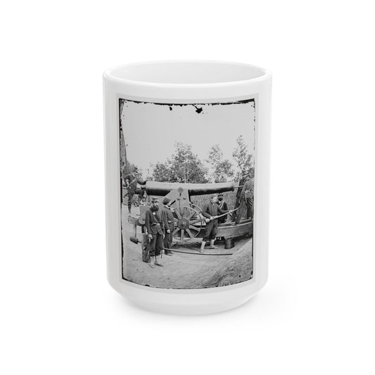 Arlington, Virginia. Big Gun At Fort Woodbury (U.S. Civil War) White Coffee Mug