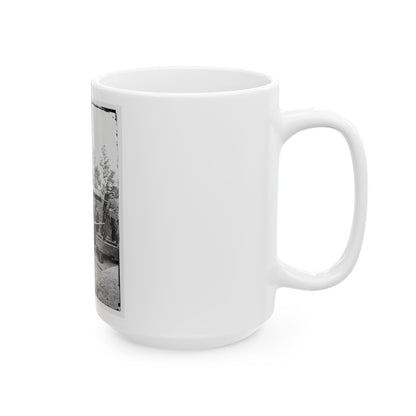 Arlington, Virginia. Big Gun At Fort Woodbury (U.S. Civil War) White Coffee Mug