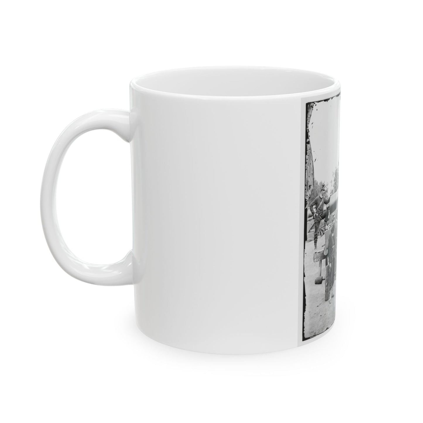 Arlington, Virginia. Big Gun At Fort Woodbury (U.S. Civil War) White Coffee Mug