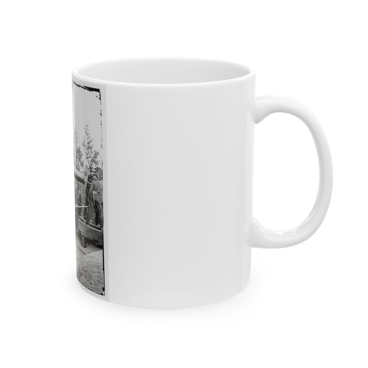 Arlington, Virginia. Big Gun At Fort Woodbury (U.S. Civil War) White Coffee Mug