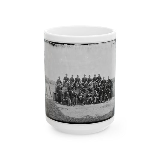 Arlington, Virginia. Col. William H. Telford And Officers, 50th Regiment Pennsylvania Infantry At Fort Craig (U.S. Civil War) White Coffee Mug