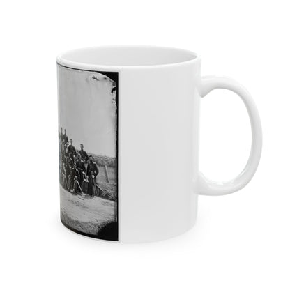 Arlington, Virginia. Col. William H. Telford And Officers, 50th Regiment Pennsylvania Infantry At Fort Craig (U.S. Civil War) White Coffee Mug