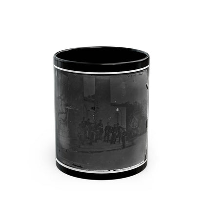 Arlington, Virginia. Gen. Samuel P. Heintzleman And Staff On Portico Of Arlington House (U.S. Civil War) Black Coffee Mug