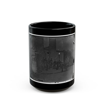 Arlington, Virginia. Gen. Samuel P. Heintzleman And Staff On Portico Of Arlington House (U.S. Civil War) Black Coffee Mug