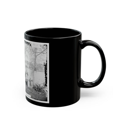 Arlington, Virginia. Georgetown Aqueduct From Virginia Side Of Potomac With Georgetown University In Background (U.S. Civil War) Black Coffee Mug