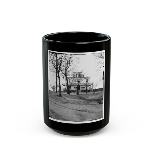 Arlington, Virginia. Headquarter's Of Gen. Irwin Mcdowell Near Lee Mansion (U.S. Civil War) Black Coffee Mug