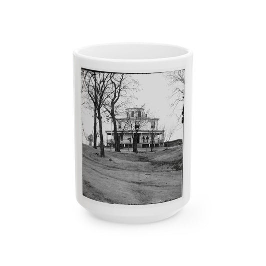 Arlington, Virginia. Headquarter's Of Gen. Irwin Mcdowell Near Lee Mansion (U.S. Civil War) White Coffee Mug