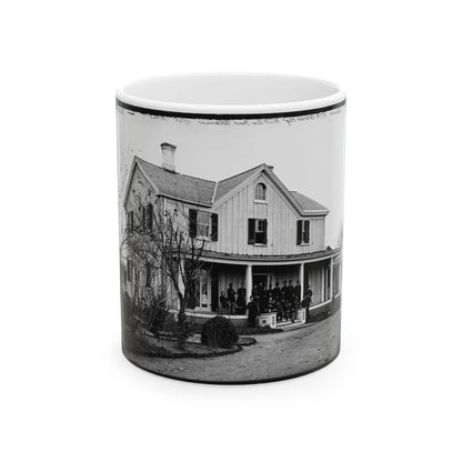 Arlington, Virginia. Officers' Of 107th U.S. Colored Infantry At Fort Corcoran (U.S. Civil War) White Coffee Mug