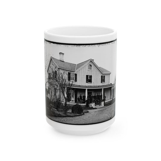 Arlington, Virginia. Officers' Of 107th U.S. Colored Infantry At Fort Corcoran (U.S. Civil War) White Coffee Mug