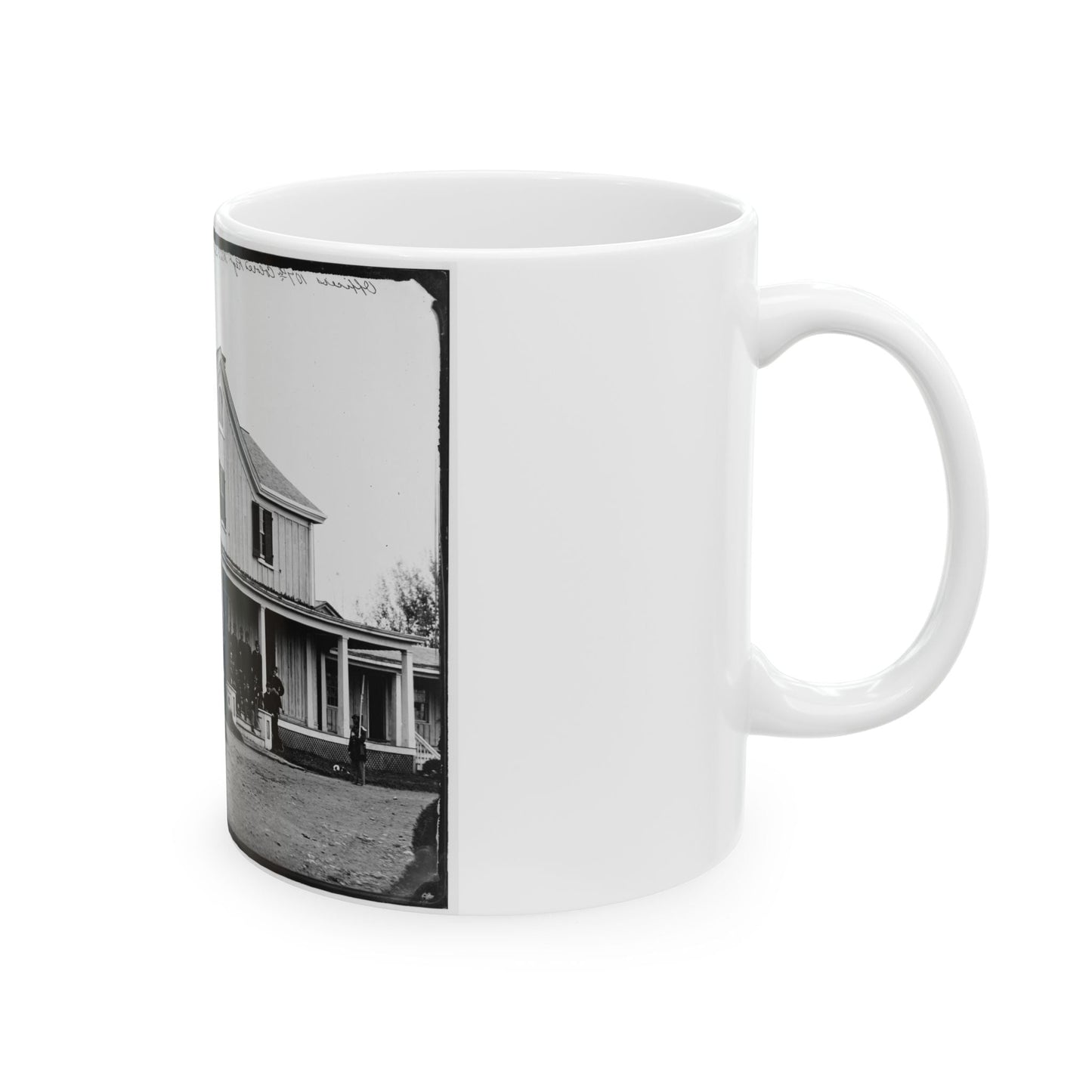 Arlington, Virginia. Officers' Of 107th U.S. Colored Infantry At Fort Corcoran (U.S. Civil War) White Coffee Mug