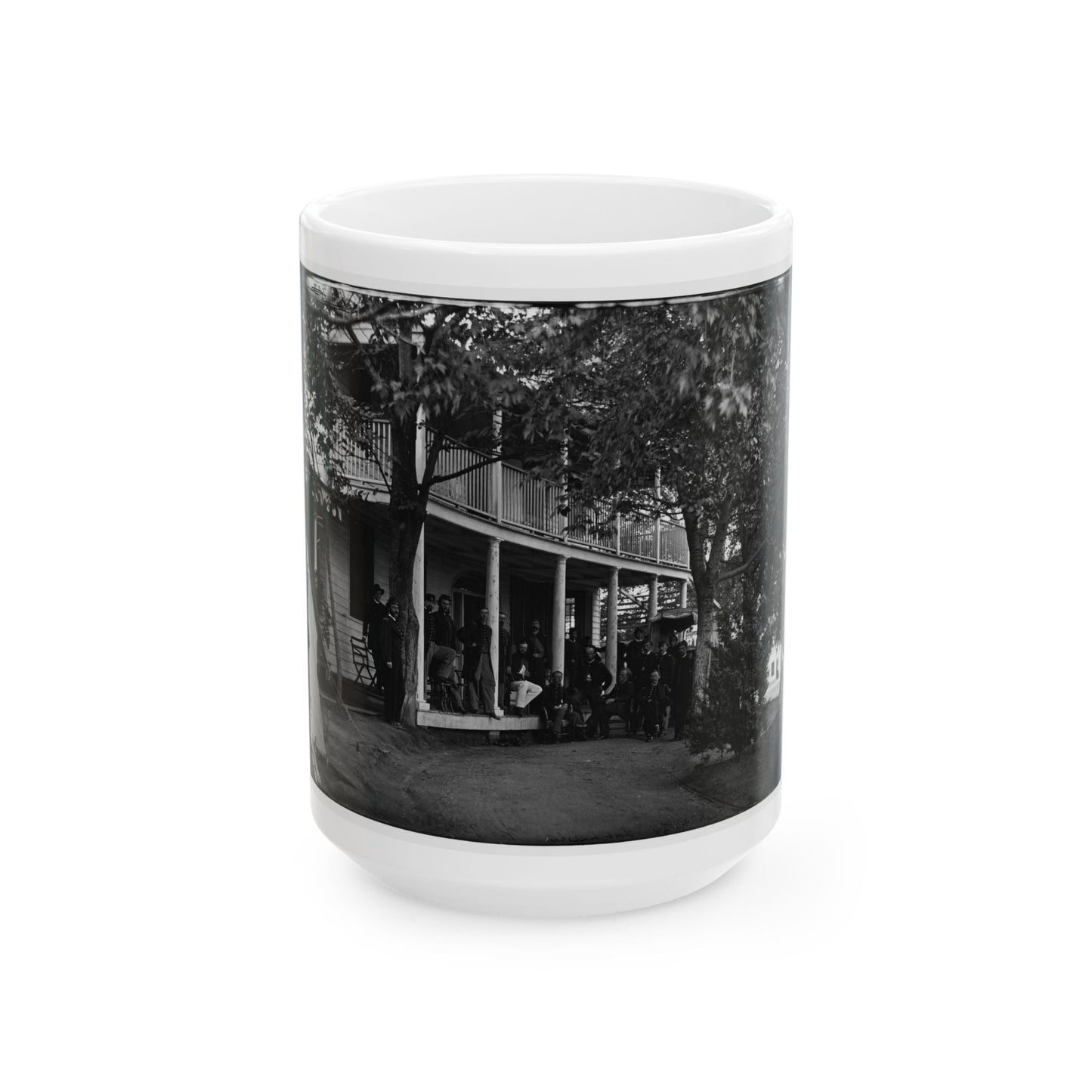 Arlington, Virginia. Officers Of 2d New York Heavy Artillery, At Fort C.F. Smith (U.S. Civil War) White Coffee Mug