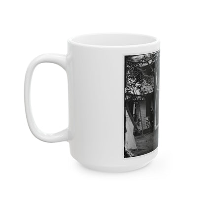 Arlington, Virginia. Officers Of 2d New York Heavy Artillery, At Fort C.F. Smith (U.S. Civil War) White Coffee Mug