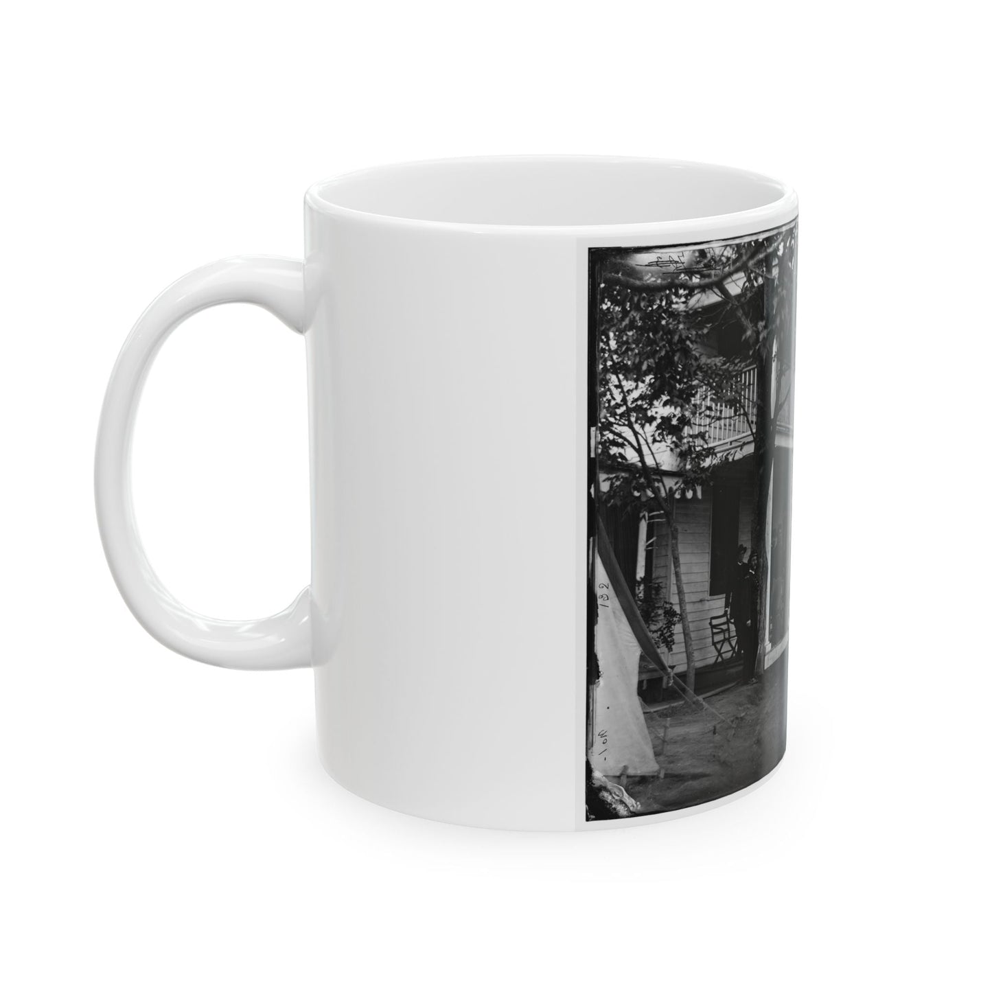 Arlington, Virginia. Officers Of 2d New York Heavy Artillery, At Fort C.F. Smith (U.S. Civil War) White Coffee Mug