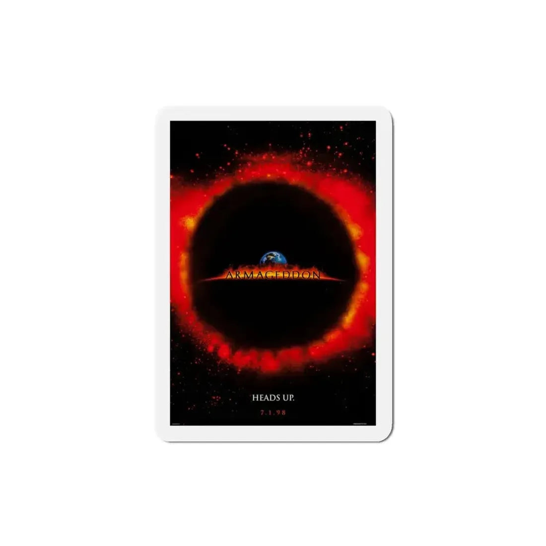 Armageddon 1998 Movie Poster Refrigerator Magnet - The Sticker Space