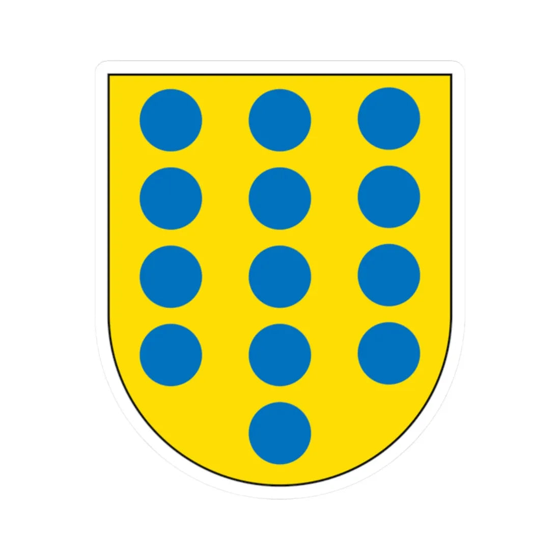 Armas condes basto (Portugal) (Coat of Arms) STICKER Vinyl Kiss-Cut Decal 2 Inch White - The Sticker Space