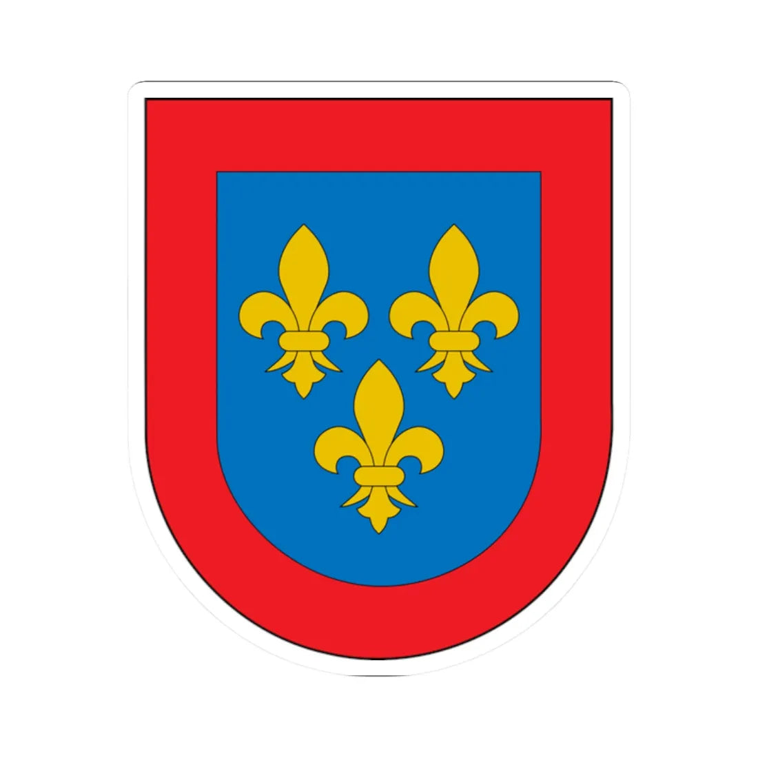 Armas de Borbón-Anjou (Spain) (Coat of Arms) STICKER Vinyl Kiss-Cut Decal 2 Inch White - The Sticker Space