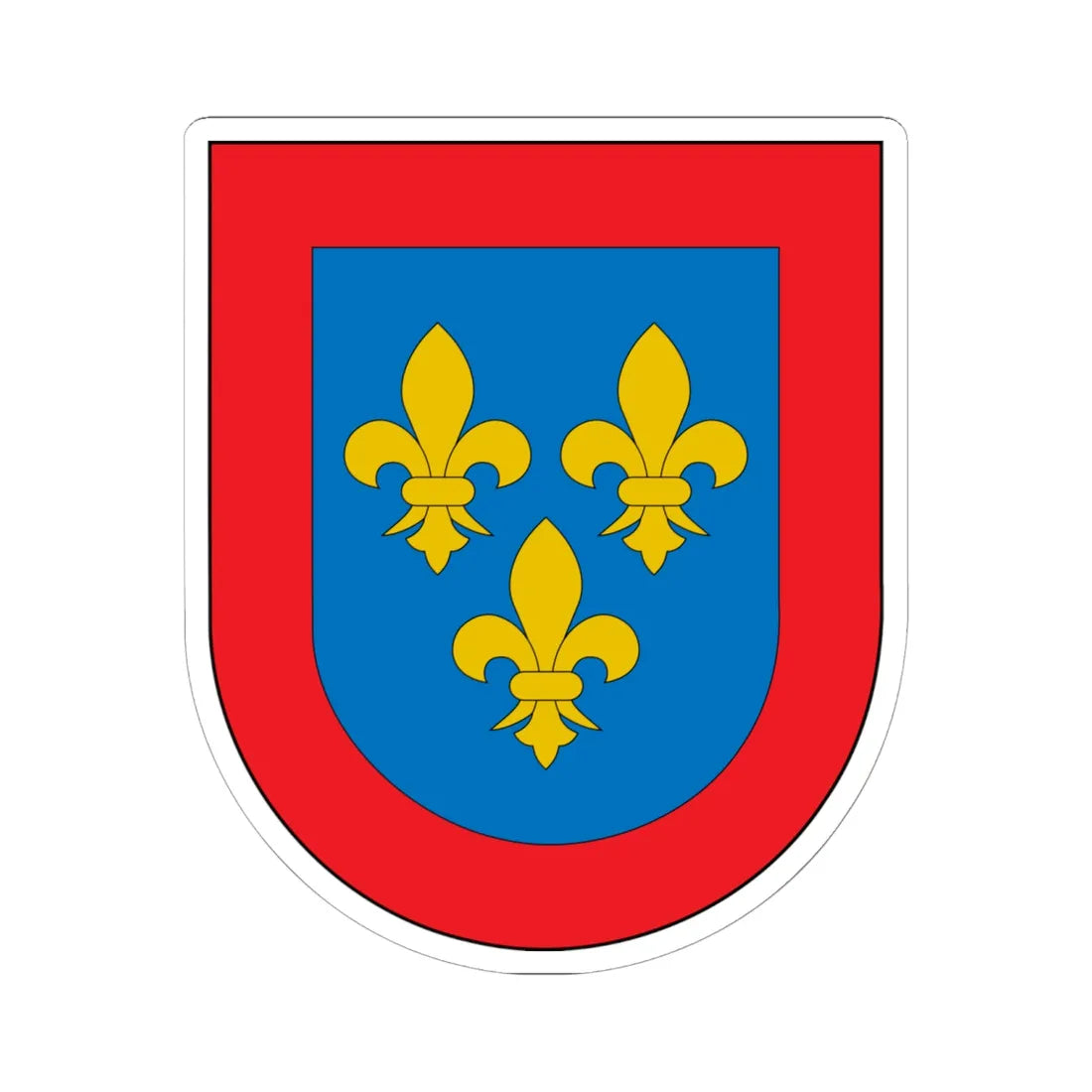 Armas de Borbón-Anjou (Spain) (Coat of Arms) STICKER Vinyl Kiss-Cut Decal 6 Inch White - The Sticker Space